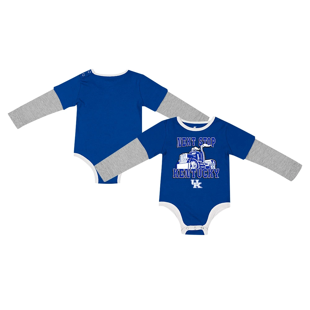 Newborn & Infant Colosseum Royal Kentucky Wildcats Next Stop Long Sleeve Bodysuit