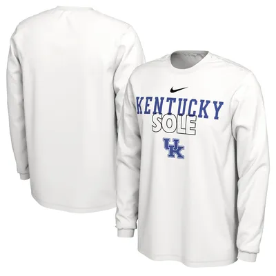 Kentucky Wildcats Nike 2023 On Court Bench Long Sleeve T-Shirt - White