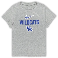 T-shirt Nike gris avec slogan Legend des Wildcats du Kentucky pour enfants d'âge préscolaire