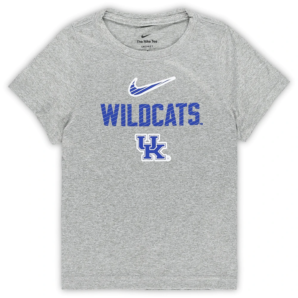 T-shirt Nike gris avec slogan Legend des Wildcats du Kentucky pour enfants d'âge préscolaire