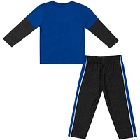 Ensemble t-shirt et pantalon à manches longues Colosseum Royal/noir Kentucky Wildcats pour tout-petit