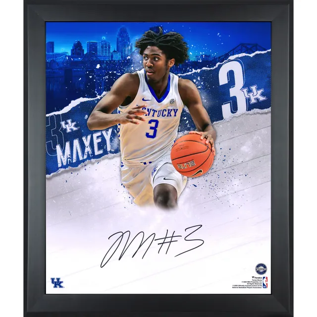 Tyrese Maxey Philadelphia 76ers Unsigned Shooting in Royal Jersey Photograph
