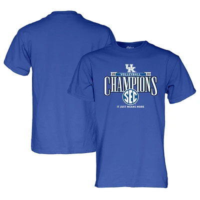 Unisex Blue 84 Royal Kentucky Wildcats 2024 SEC Volleyball Regular Season Champions Locker Room T-Shirt