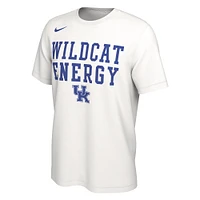 T-shirt Nike blanc Kentucky Wildcats 2024 On-Court Bench Energy pour homme