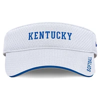 Visière ajustable unisexe Nike blanche Kentucky Wildcats 2025 Dugout Softball Ace Performance