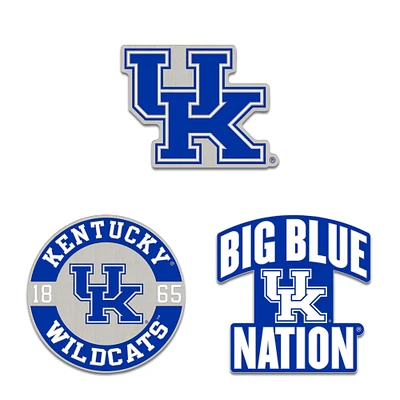 Ensemble de pin de collection WinCraft Kentucky Wildcats en trois pièces