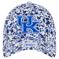 Casquette ajustable New Era blanche Kentucky Wildcats Blooming 9TWENTY pour femme