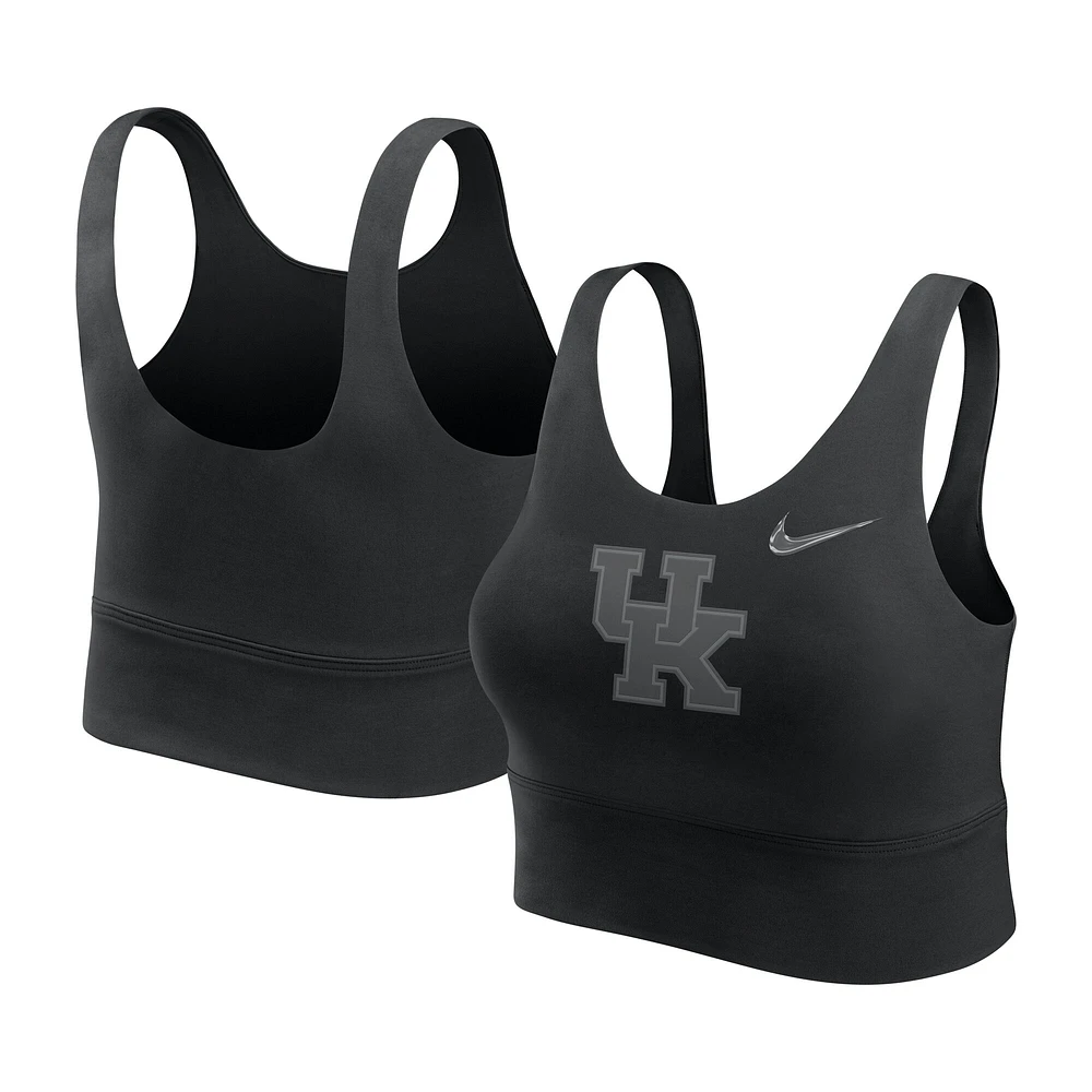 Women's Nike  Black Kentucky Wildcats Performance Longline Sports Bra