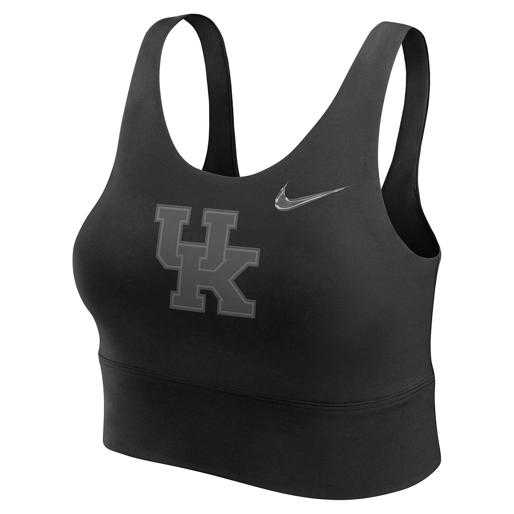 Women's Nike  Black Kentucky Wildcats Performance Longline Sports Bra