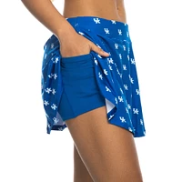 Jupe-short fluide à imprimé intégral ZooZatz Royal Kentucky Wildcats pour femme