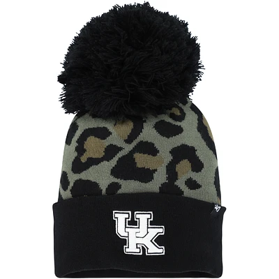 Bonnet en tricot à revers Kentucky Wildcats Bagheera '47 Hunter Green pour femme avec pompon