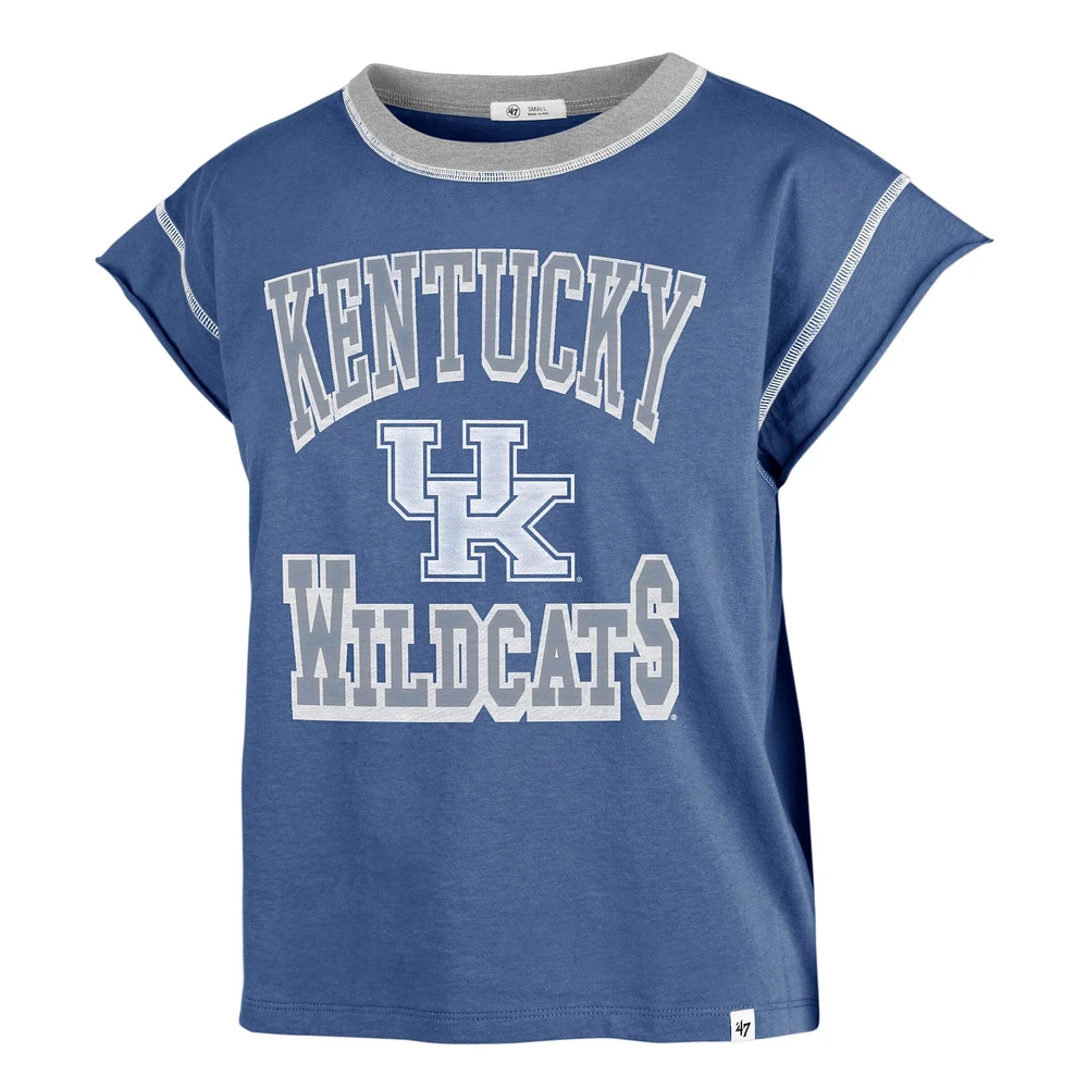 T-shirt pour femme '47 Royal Kentucky Wildcats Sound Up Maya Cutoff