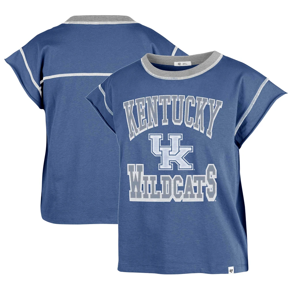 T-shirt pour femme '47 Royal Kentucky Wildcats Sound Up Maya Cutoff