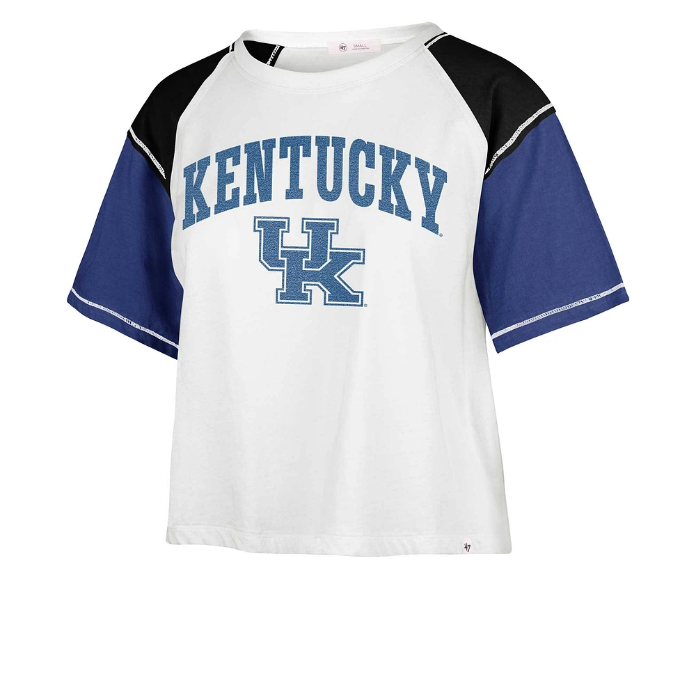 T-shirt court Serenity Gia des Kentucky Wildcats '47 pour femme, blanc