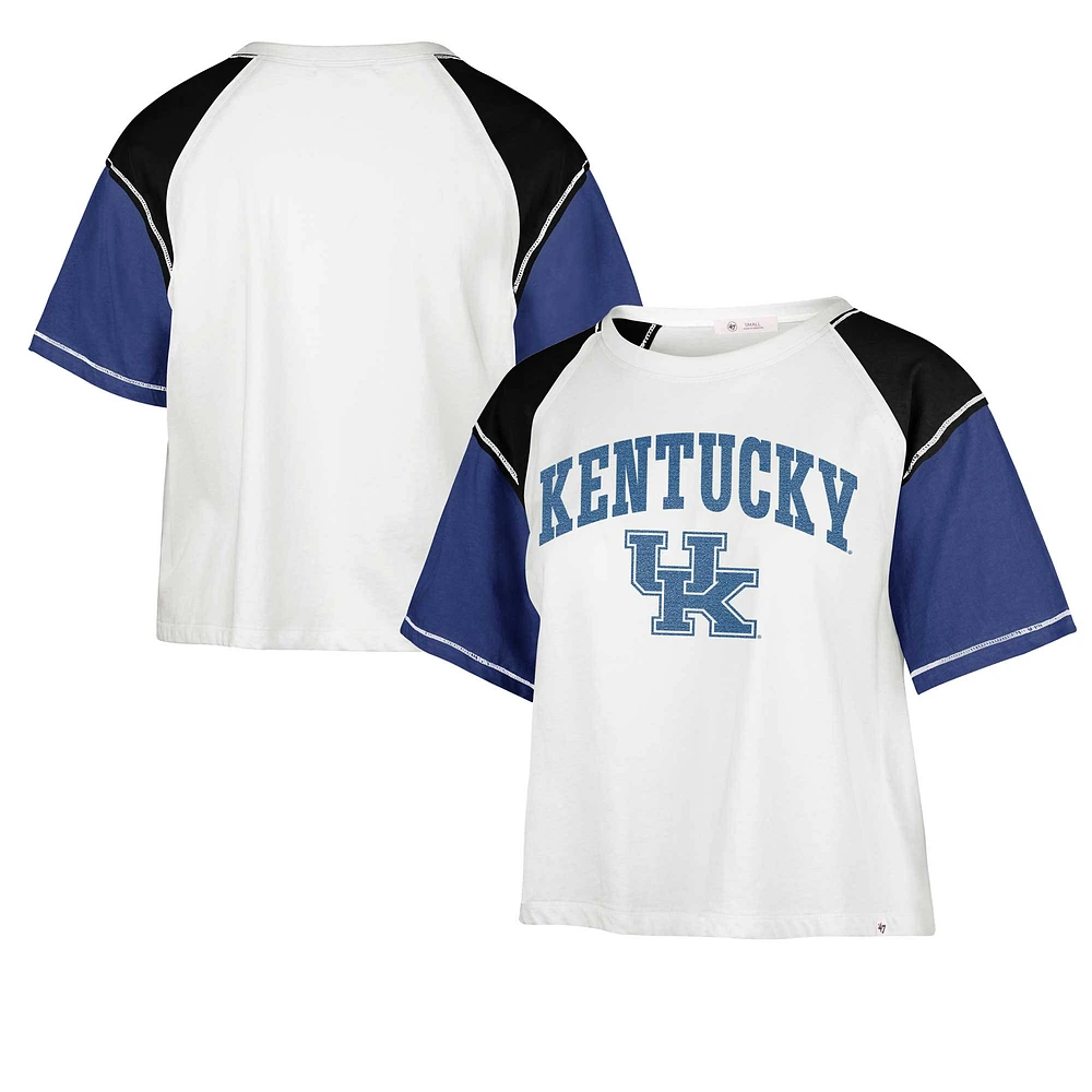 T-shirt court Serenity Gia des Kentucky Wildcats '47 pour femme, blanc