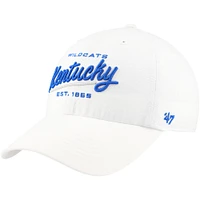 Casquette ajustable Sidney Clean Up '47 blanche des Wildcats du Kentucky pour femmes