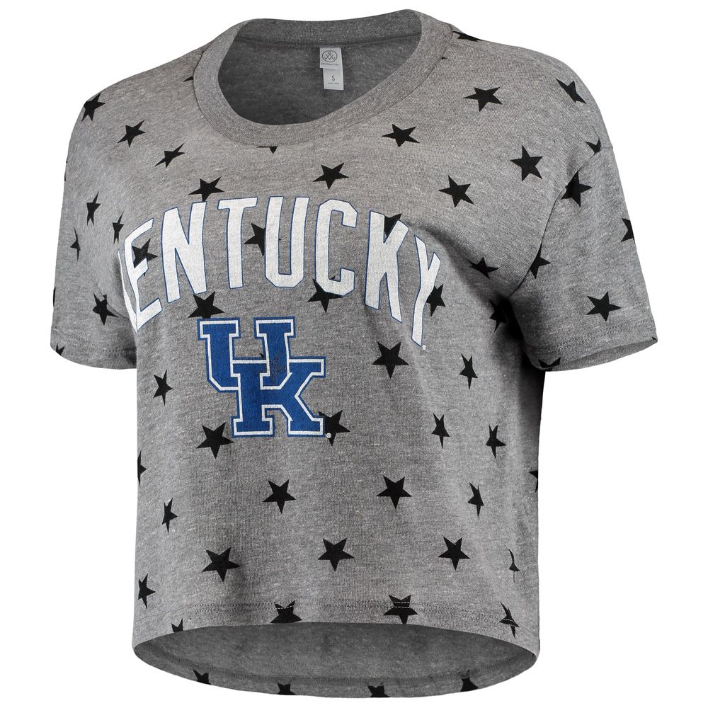 Women's Alternative Apparel Gray Kentucky Wildcats Headliner Stars Cropped Tri-Blend T-Shirt