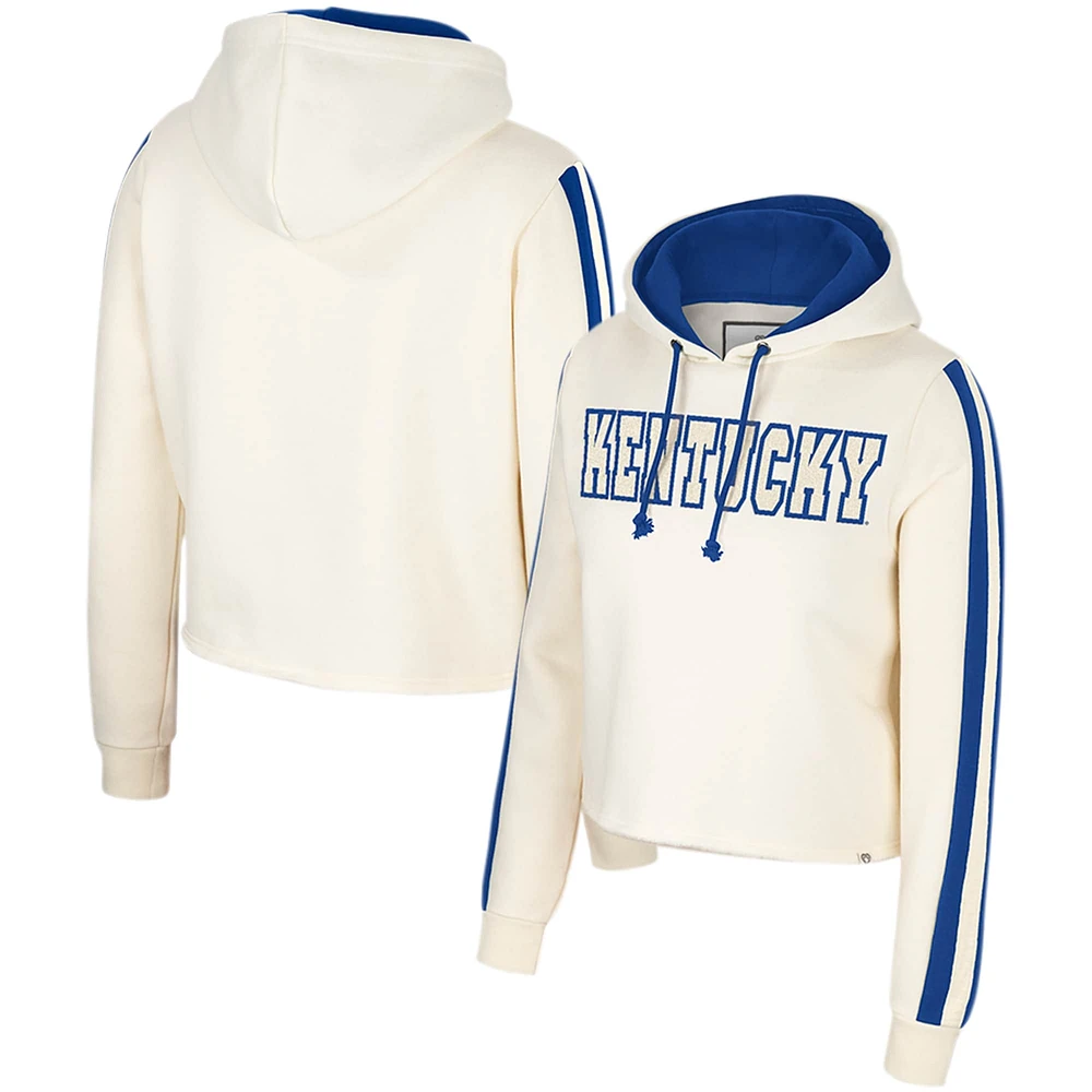 Women's Colosseum Cream Kentucky Wildcats Perfect Date Cropped Pullover Hoodie