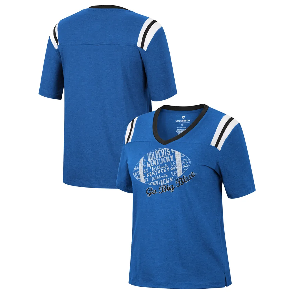 T-shirt Colosseum Heathered Royal Kentucky Wildcats 15 min Early Football pour femme