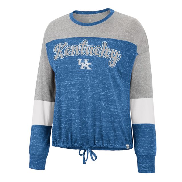 Colosseum Royal Kentucky Wildcats Joanna Tie Front T-shirt à manches longues pour femme