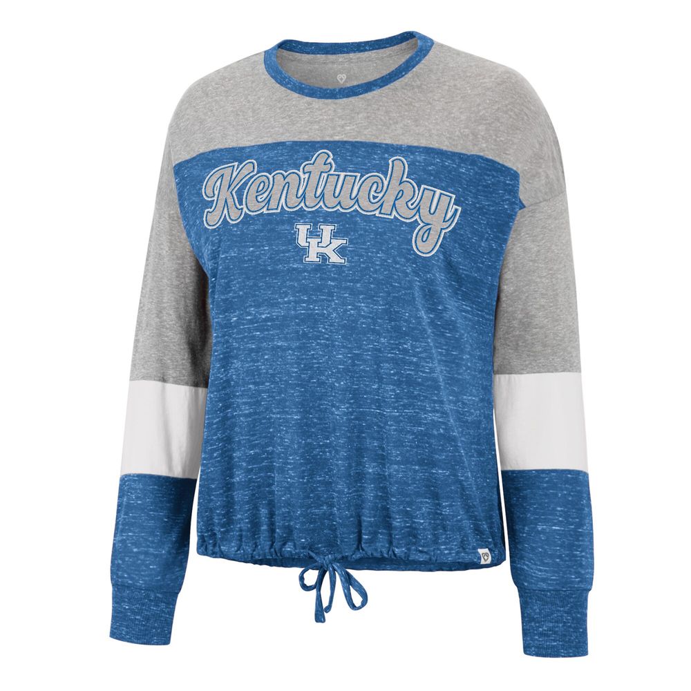 Women's Colosseum Royal Kentucky Wildcats Joanna Tie Front Long Sleeve T-Shirt