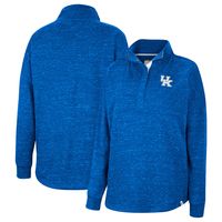 Women's Colosseum Royal Kentucky Wildcats Natalie Speckled Quarter-Snap Top