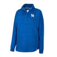 Women's Colosseum Royal Kentucky Wildcats Natalie Speckled Quarter-Snap Top