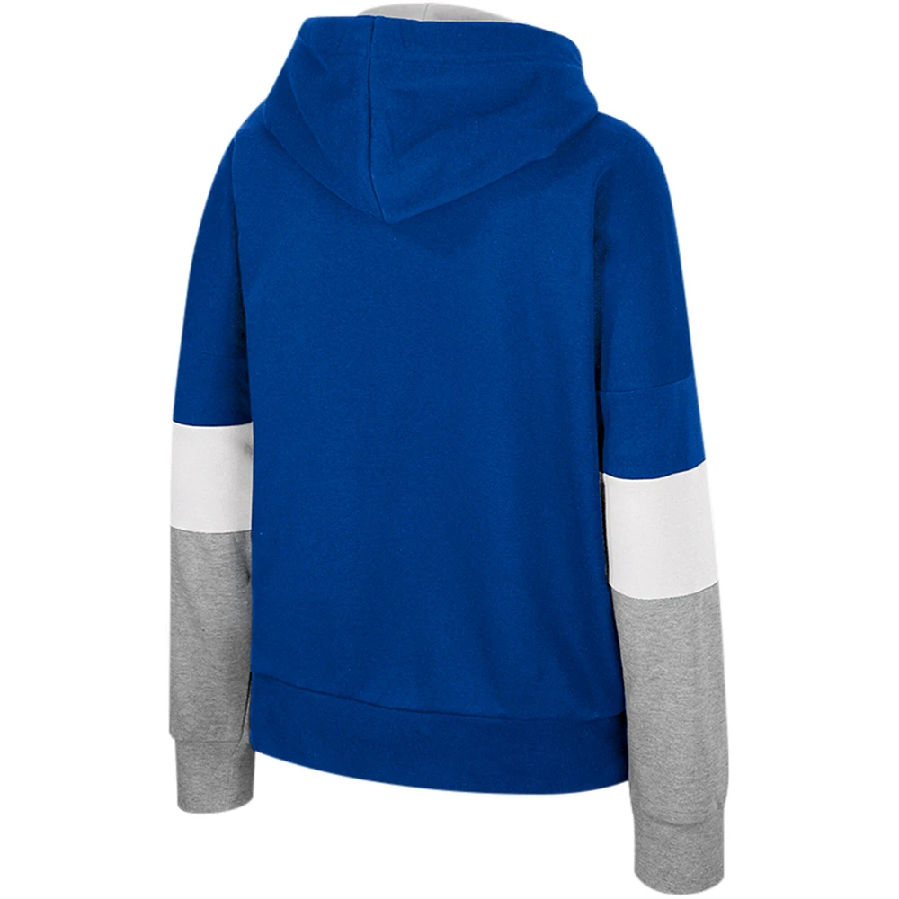 Sweat à capuche surdimensionné blocs de couleurs Colosseum Royal Kentucky Wildcats pour femmes