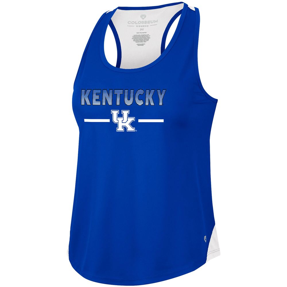 Women's Colosseum Royal Kentucky Wildcats Sachs 2-Hit Scoop Neck Racerback Tank Top