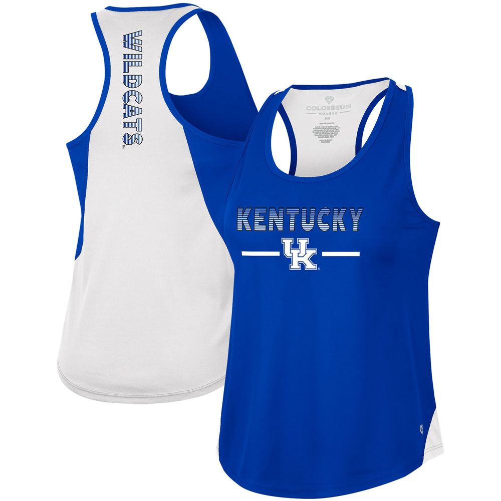 Women's Colosseum Royal Kentucky Wildcats Sachs 2-Hit Scoop Neck Racerback Tank Top