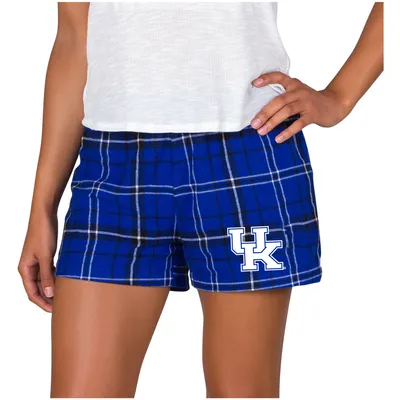 Kentucky Wildcats Concepts Sport Women's Ultimate Flannel Sleep Shorts - Royal/Black