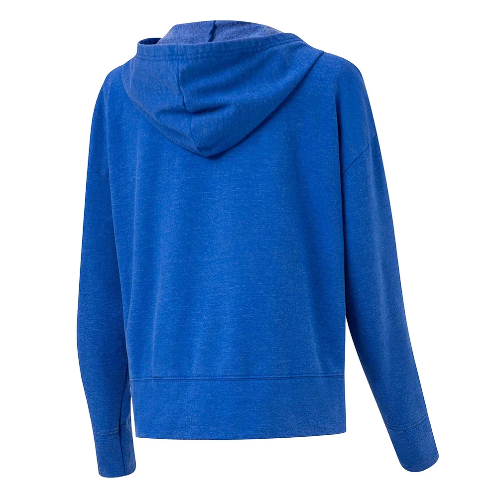 Concepts Sport Royal Kentucky Wildcats Volley T-shirt à capuche manches longues pour femme