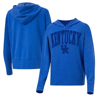 Concepts Sport Royal Kentucky Wildcats Volley T-shirt à capuche manches longues pour femme
