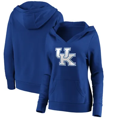 Kentucky Wildcats Fanatics Branded Women's Primary Logo V-Neck Pullover Hoodie - Royal
