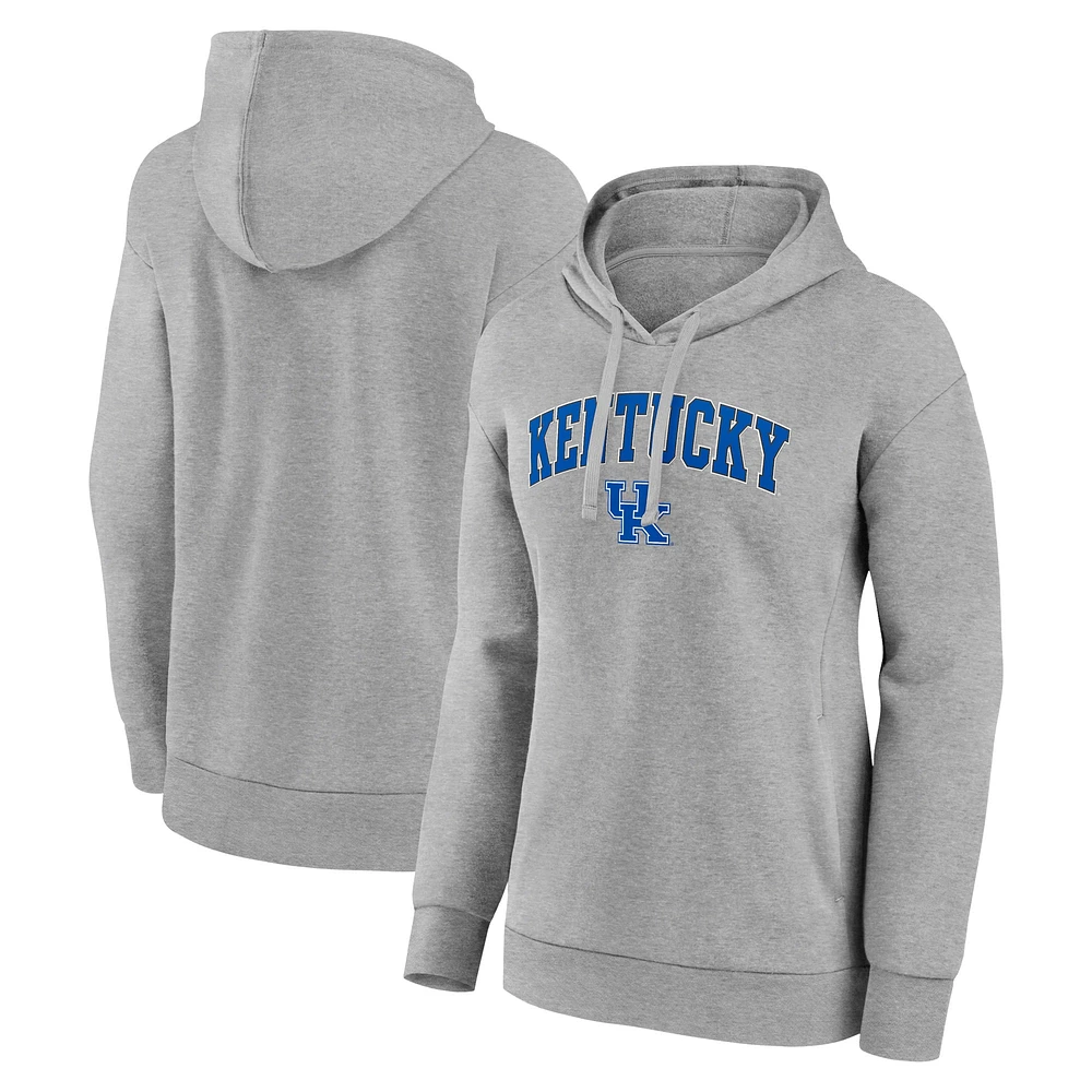 Women's Fanatics Heather Gray Kentucky Wildcats Campus Pullover Hoodie