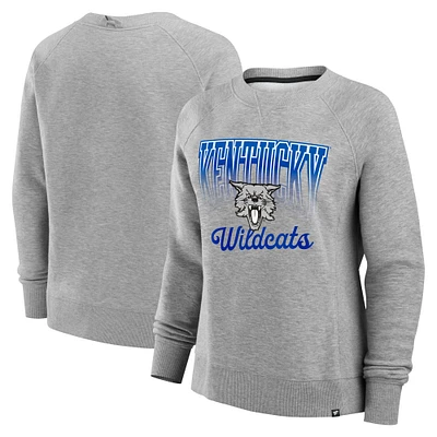 Sweat-shirt en polaire pour femme Fanatics Heather Gray Kentucky Wildcats Training Camp Hit Hard