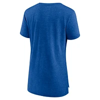 T-shirt à trois mélanges délavé pour femme Fanatics Heather Royal Kentucky Wildcats Badge