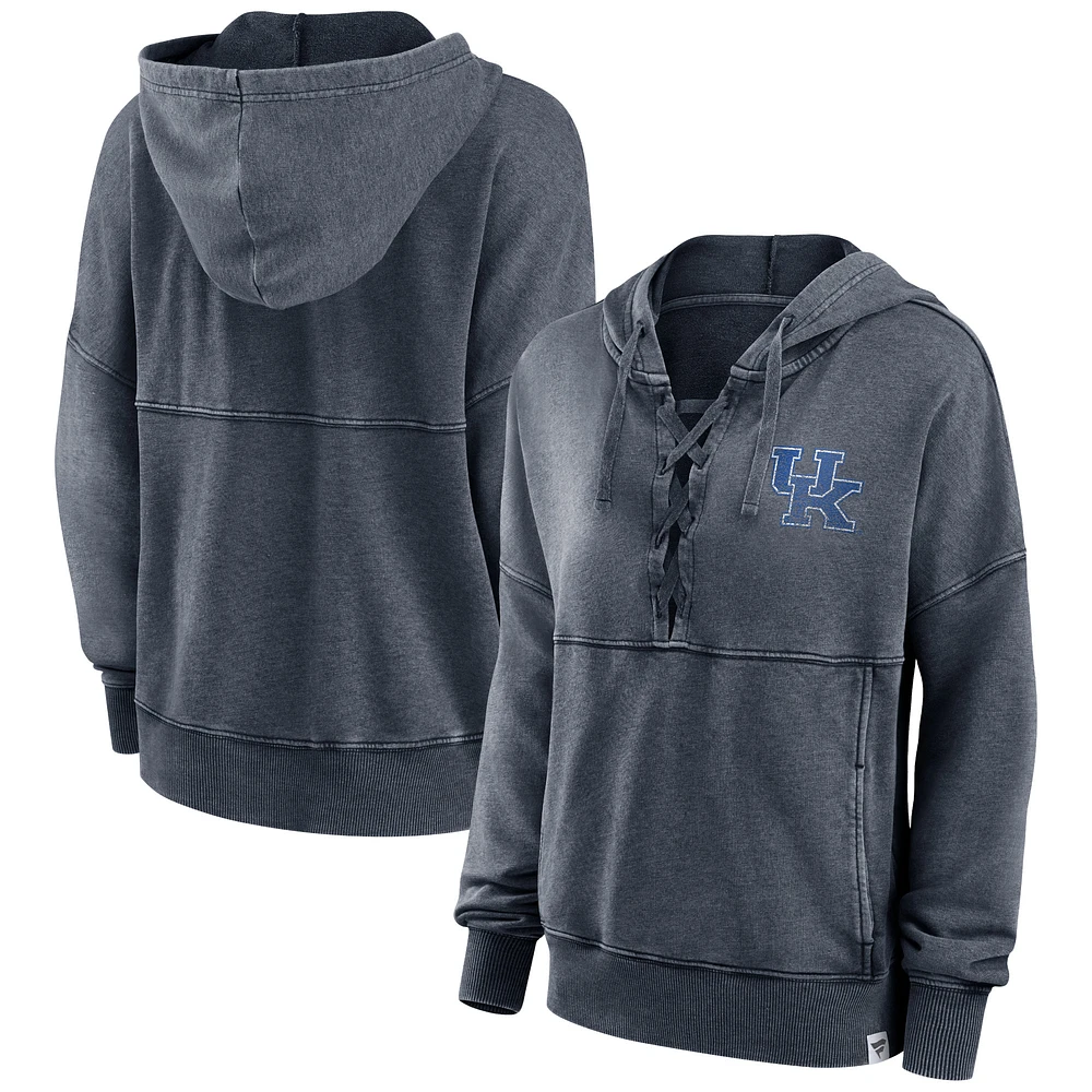 Sweat à capuche lacets Fanatics Heathered Charcoal Kentucky Wildcats pour femmes