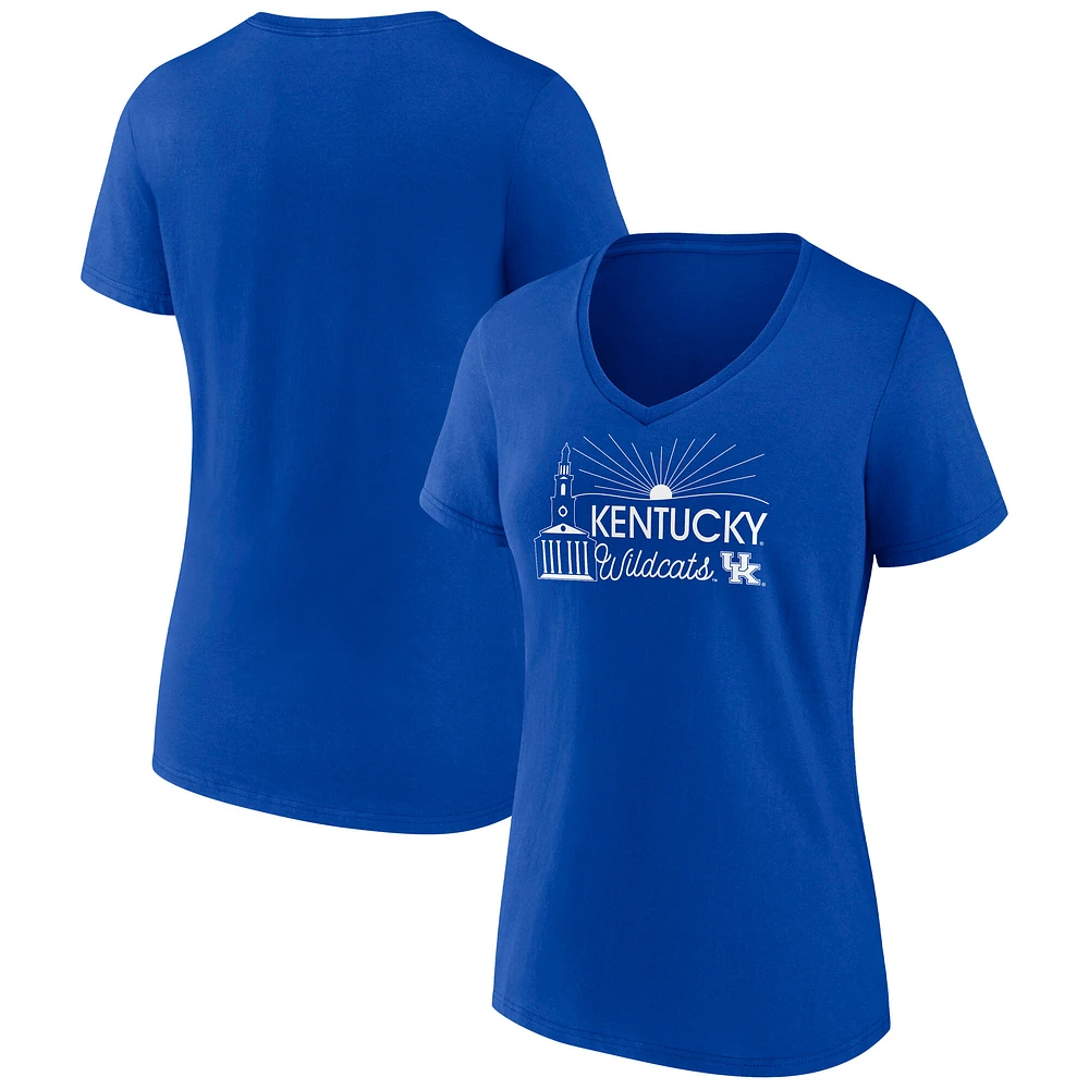 T-shirt Fanatics Royal Kentucky Wildcats pour femmes - Tirage au sort de la région Fundamentals