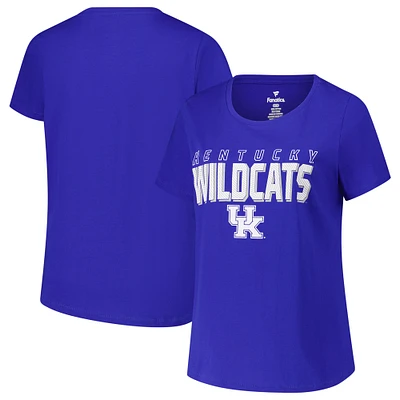 Women's Fanatics Royal Kentucky Wildcats Plus Lean Scoop Neck T-Shirt