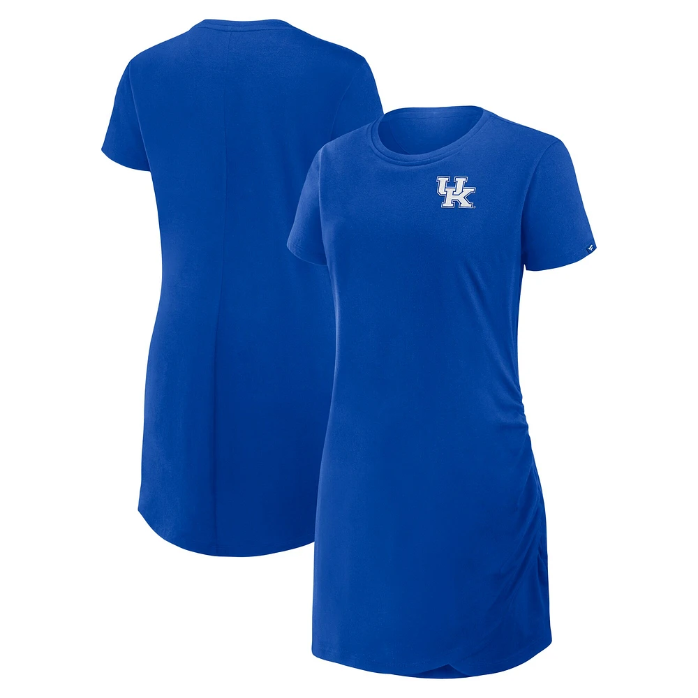 Robe t-shirt drapée froncée Fanatics Royal Kentucky Wildcats pour femme