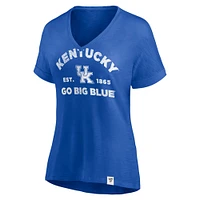 Women's Fanatics Royal Kentucky Wildcats True Classics Slub Flowy V-Neck T-Shirt