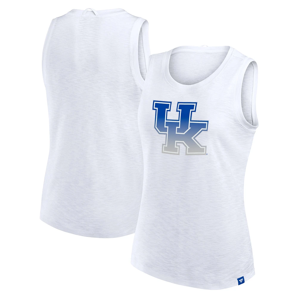 Women's Fanatics White Kentucky Wildcats Activate Slub Tank Top
