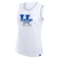 Women's Fanatics White Kentucky Wildcats Activate Slub Tank Top