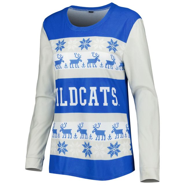 FOCO Royal Kentucky Wildcats Ugly T-shirt à manches longues et pantalon de pyjama pour femme