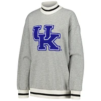 Women's Gameday Couture Ash Kentucky Wildcats It To Win Sporty Mock Neck Pullover Sweatshirt