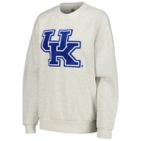 Women's Gameday Couture Ash Kentucky Wildcats Team Effort Pullover Sweatshirt & Shorts Sleep Set