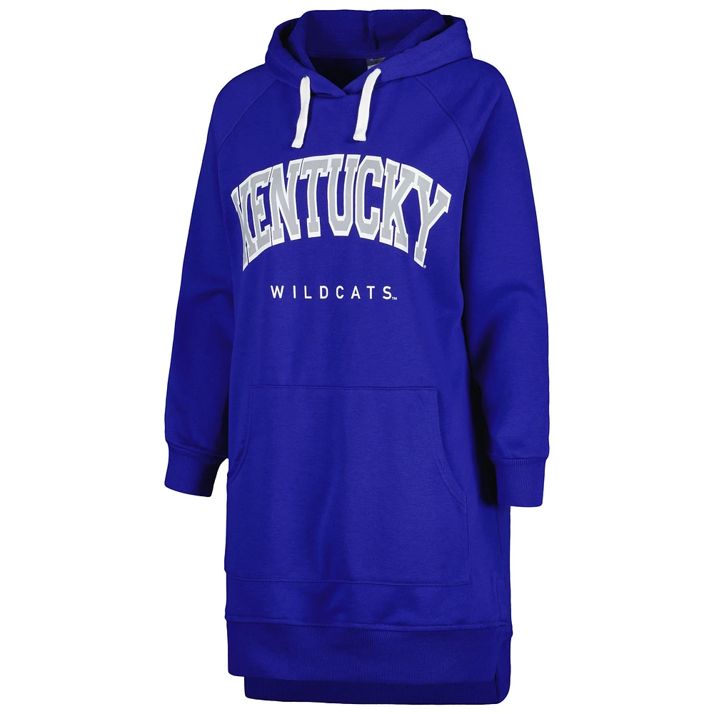 Women's Gameday Couture Royal Kentucky Wildcats Take a Knee Raglan Hooded Sweatshirt Dress