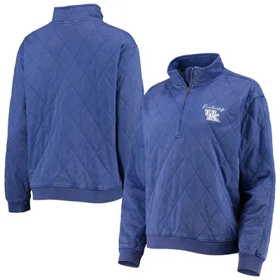 Kentucky Wildcats Gameday Couture Women's Unstoppable Chic Quilted Quarter-Zip Jacket - Royal