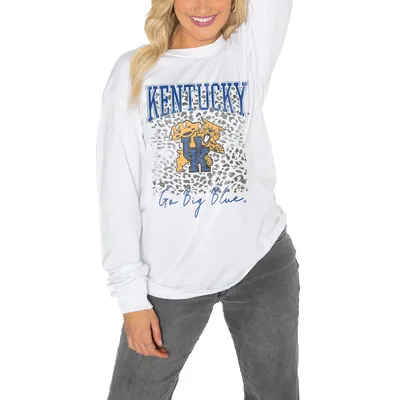 Kentucky Wildcats Gameday Couture Women's Boyfriend Fit Long Sleeve T-Shirt - White